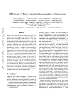 EHWGesture -- A dataset for multimodal understanding of clinical gestures