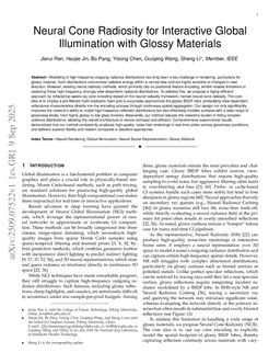 Neural Cone Radiosity for Interactive Global Illumination with Glossy Materials