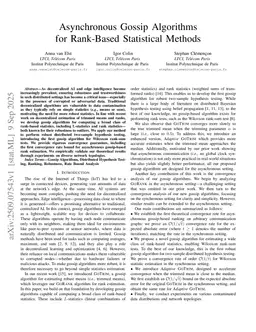 Asynchronous Gossip Algorithms for Rank-Based Statistical Methods