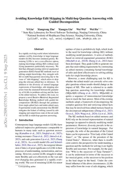 Avoiding Knowledge Edit Skipping in Multi-hop Question Answering with Guided Decomposition