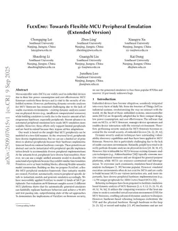 FlexEmu: Towards Flexible MCU Peripheral Emulation (Extended Version)