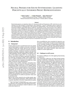 Neural Proxies for Sound Synthesizers: Learning Perceptually Informed Preset Representations