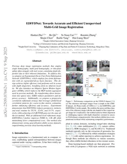 EDFFDNet: Towards Accurate and Efficient Unsupervised Multi-Grid Image Registration