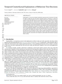 Temporal Counterfactual Explanations of Behaviour Tree Decisions