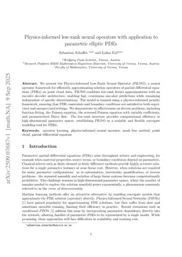 Physics-informed low-rank neural operators with application to parametric elliptic PDEs