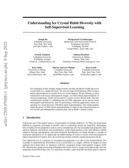 Understanding Ice Crystal Habit Diversity with Self-Supervised Learning