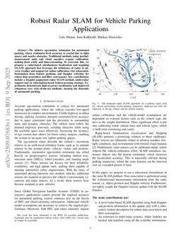 Radar-Based Odometry for Low-Speed Driving