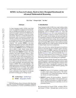 RIMO: An Easy-to-Evaluate, Hard-to-Solve Olympiad Benchmark for Advanced Mathematical Reasoning