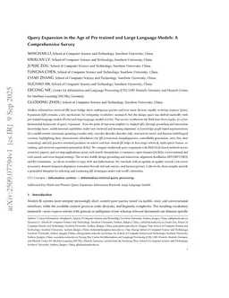 Query Expansion in the Age of Pre-trained and Large Language Models: A Comprehensive Survey