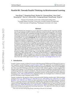 Parallel-R1: Towards Parallel Thinking via Reinforcement Learning