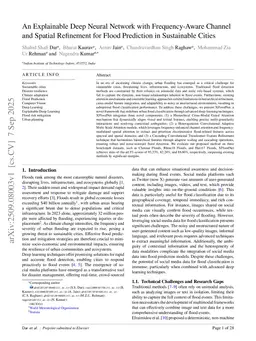 An Explainable Deep Neural Network with Frequency-Aware Channel and Spatial Refinement for Flood Prediction in Sustainable Cities