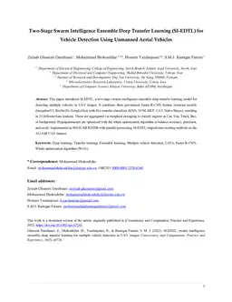 Two-Stage Swarm Intelligence Ensemble Deep Transfer Learning (SI-EDTL) for Vehicle Detection Using Unmanned Aerial Vehicles