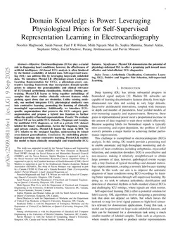 Domain Knowledge is Power: Leveraging Physiological Priors for Self Supervised Representation Learning in Electrocardiography