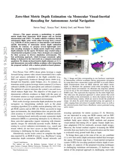 Zero-Shot Metric Depth Estimation via Monocular Visual-Inertial Rescaling for Autonomous Aerial Navigation