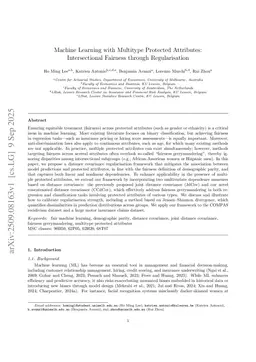 Machine Learning with Multitype Protected Attributes: Intersectional Fairness through Regularisation