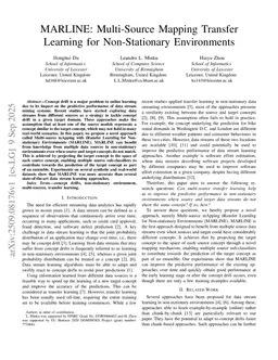 MARLINE: Multi-Source Mapping Transfer Learning for Non-Stationary Environments