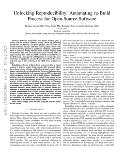 Unlocking Reproducibility: Automating re-Build Process for Open-Source Software