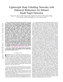 Lightweight Deep Unfolding Networks with Enhanced Robustness for Infrared Small Target Detection