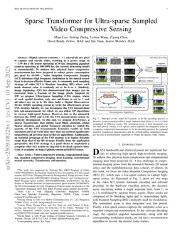 Sparse Transformer for Ultra-sparse Sampled Video Compressive Sensing