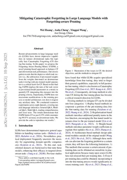 Mitigating Catastrophic Forgetting in Large Language Models with Forgetting-aware Pruning