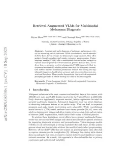 Retrieval-Augmented VLMs for Multimodal Melanoma Diagnosis