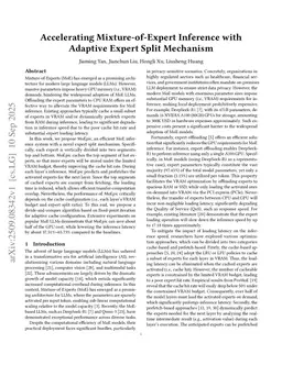 Accelerating Mixture-of-Expert Inference with Adaptive Expert Split Mechanism