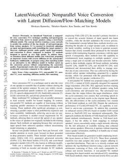 LatentVoiceGrad: Nonparallel Voice Conversion with Latent Diffusion/Flow-Matching Models
