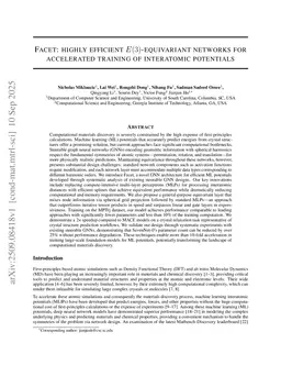 Facet: highly efficient E(3)-equivariant networks for interatomic potentials