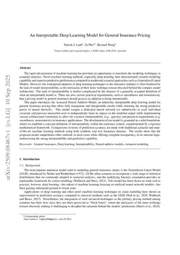 An Interpretable Deep Learning Model for General Insurance Pricing