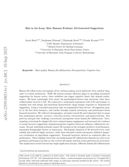 Bias in the Loop: How Humans Evaluate AI-Generated Suggestions