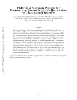 A Common Pipeline for Harmonizing Electronic Health Record Data for Translational Research