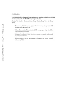 Vision-Language Semantic Aggregation Leveraging Foundation Model for Generalizable Medical Image Segmentation