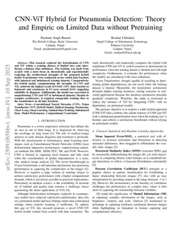 CNN-ViT Hybrid for Pneumonia Detection: Theory and Empiric on Limited Data without Pretraining