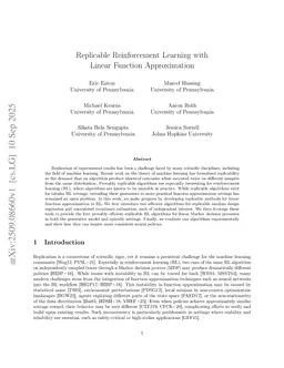 Replicable Reinforcement Learning with Linear Function Approximation