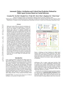 Automatic Failure Attribution and Critical Step Prediction Method for Multi-Agent Systems Based on Causal Inference