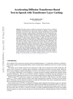 Accelerating Diffusion Transformer-Based Text-to-Speech with Transformer Layer Caching