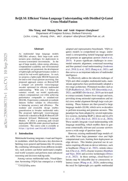BcQLM: Efficient Vision-Language Understanding with Distilled Q-Gated Cross-Modal Fusion