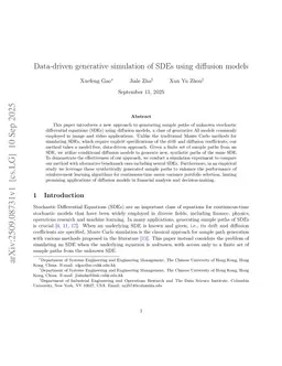 Data-driven generative simulation of SDEs using diffusion models