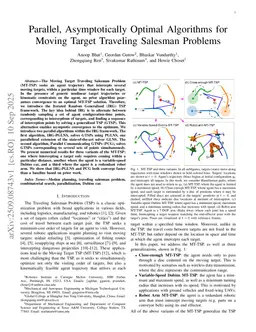 Parallel, Asymptotically Optimal Algorithms for Moving Target Traveling Salesman Problems