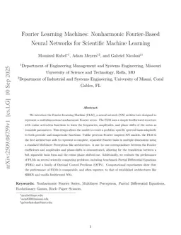 Fourier Learning Machines: Nonharmonic Fourier-Based Neural Networks for Scientific Machine Learning