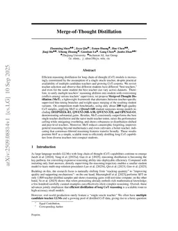 Merge-of-Thought Distillation
