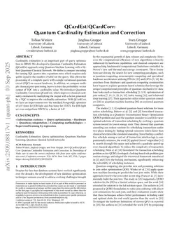 QCardEst/QCardCorr: Quantum Cardinality Estimation and Correction