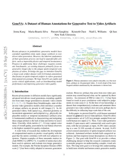 GeneVA: A Dataset of Human Annotations for Generative Text to Video Artifacts