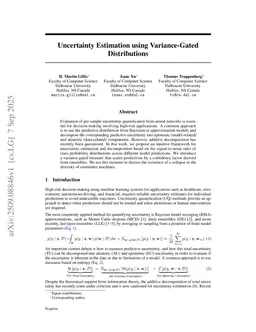 Uncertainty Estimation using Variance-Gated Distributions