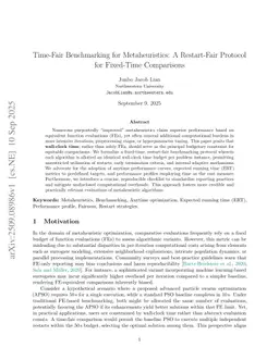 Time-Fair Benchmarking for Metaheuristics: A Restart-Fair Protocol for Fixed-Time Comparisons