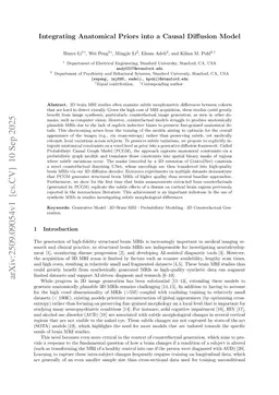 Integrating Anatomical Priors into a Causal Diffusion Model