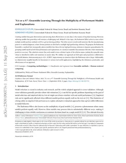 "A 6 or a 9?": Ensemble Learning Through the Multiplicity of Performant Models and Explanations