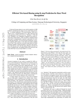Efficient Trie-based Biasing using K-step Prediction for Rare Word Recognition