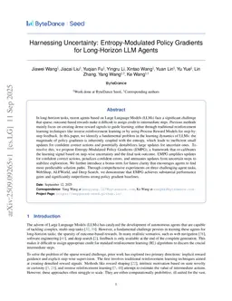 Harnessing Uncertainty: Entropy-Modulated Policy Gradients for Long-Horizon LLM Agents