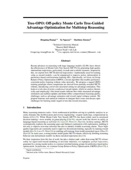 Tree-OPO: Off-policy Monte Carlo Tree-Guided Advantage Optimization for Multistep Reasoning